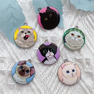 10pcs cartoon animal cat ename - Earrings recension och pris