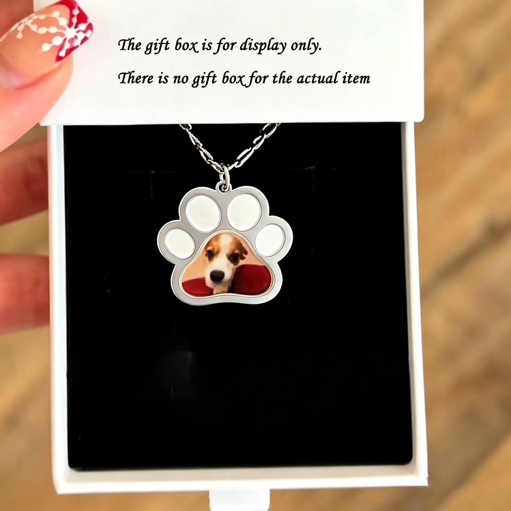 Personalized Pet Paw Colors Pr - Custom Name Necklace Stainless Steel recension och pris
