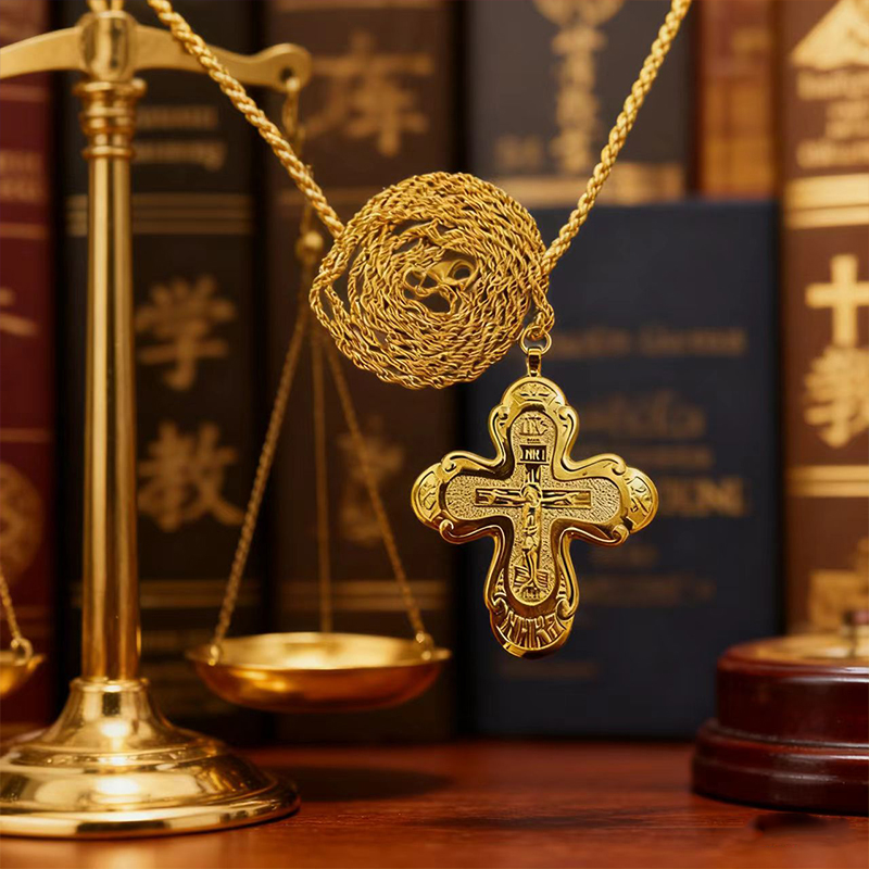 New 2026 Orthodox Pectoral Cro - Cross Pendant Necklace Gold recension och pris