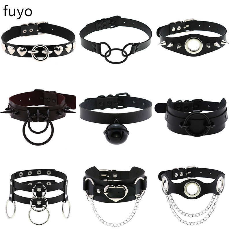 Punk Bells Black Spike Choker  - Goth Punk Spike Choker recension och pris