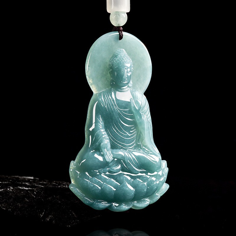 Natural Burmese Jadeite Buddha - Necklaces recension och pris
