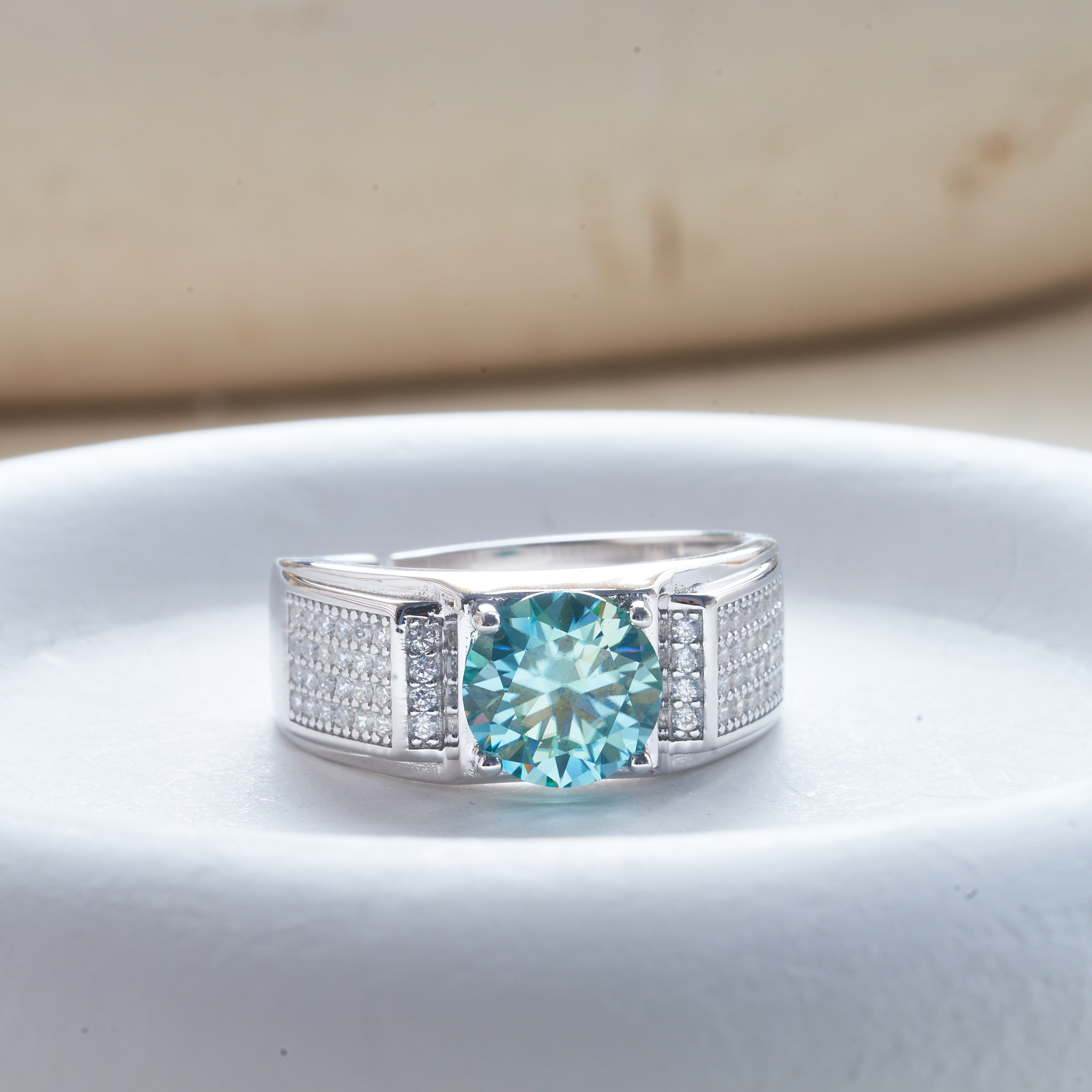 1 carat natural blue color moi - Moissanite Engagement Ring 1 Carat recension och pris