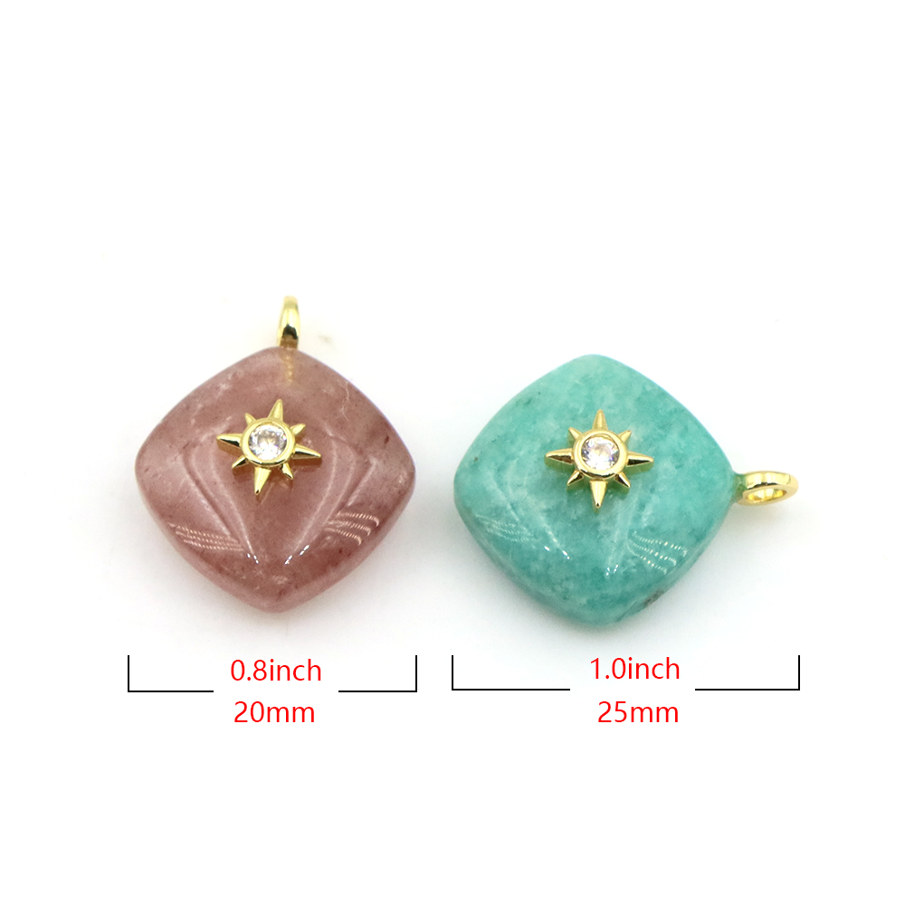 Geometric Shape Crystal Natura - Crystal Pendant Necklace Natural Stone recension och pris