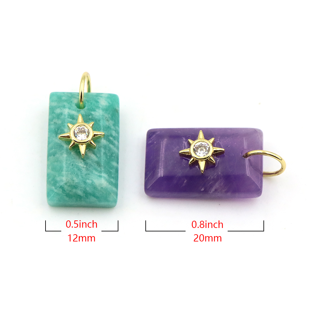 Geometric Shape Crystal Natura - Crystal Pendant Necklace Natural Stone recension och pris