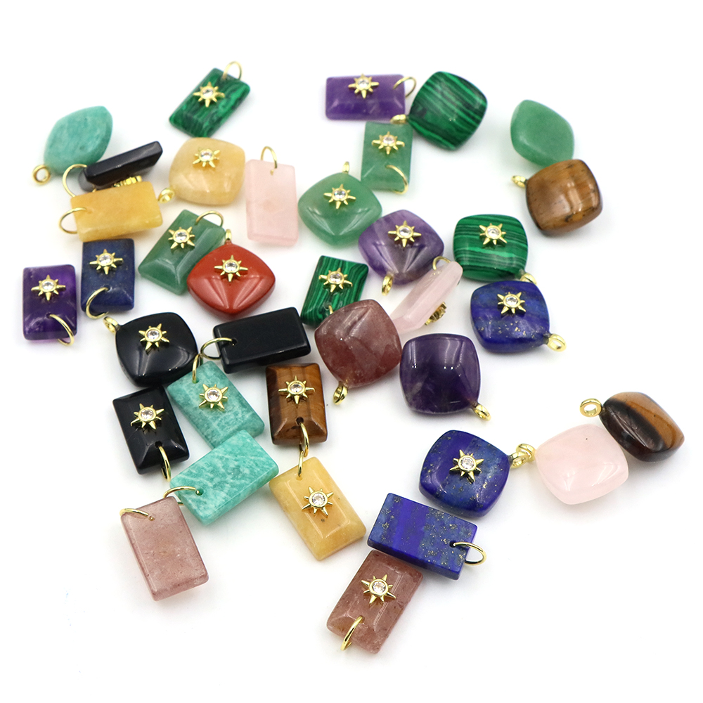 Geometric Shape Crystal Natura - Crystal Pendant Necklace Natural Stone recension och pris