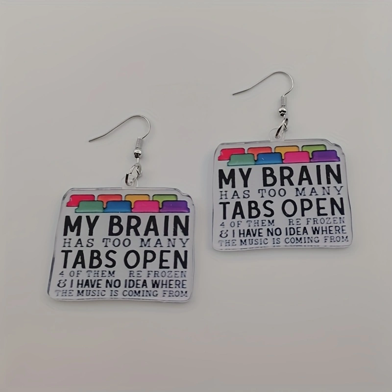 10pcs acrylic colored letter e - Earrings recension och pris