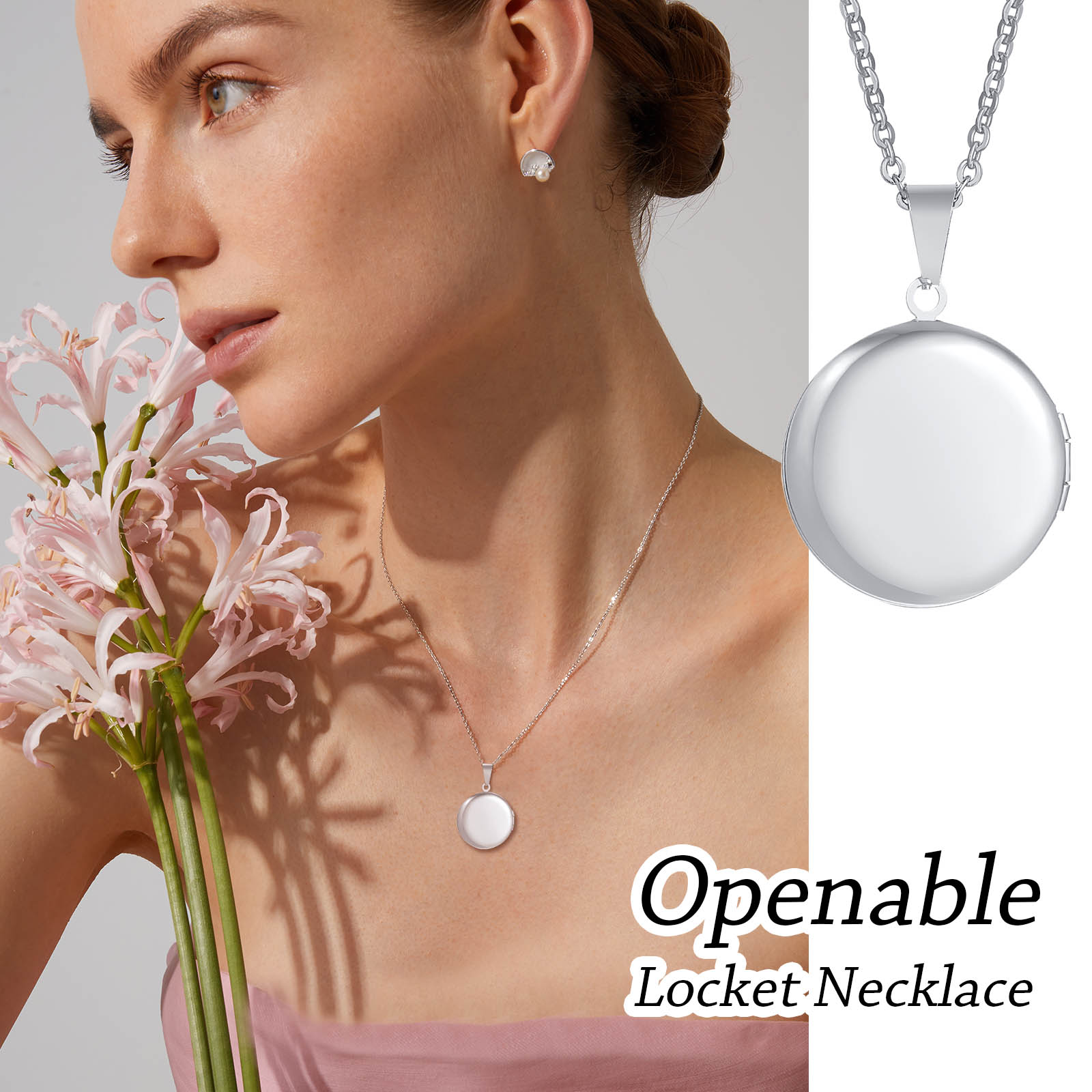 Free Engraving Initials Heart  - Heart Locket Necklace Photo recension och pris