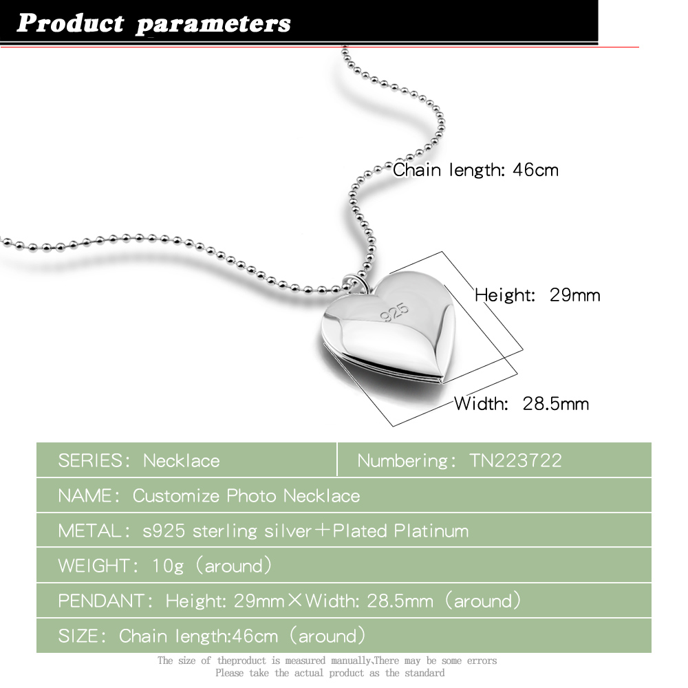 Eternal Love Heart Choker 925  - Heart Locket Necklace Photo recension och pris
