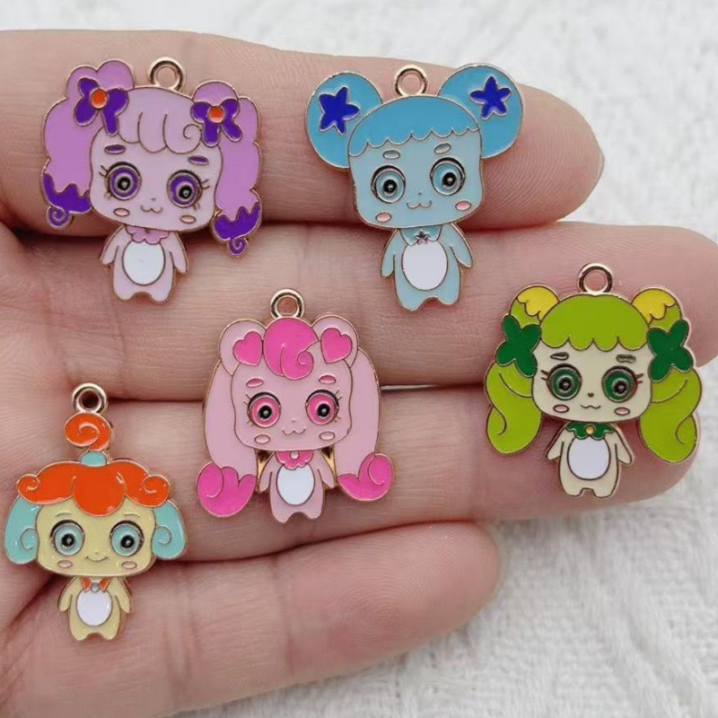 10pcs Cartoon Cute Drip Oil Al - Earrings recension och pris