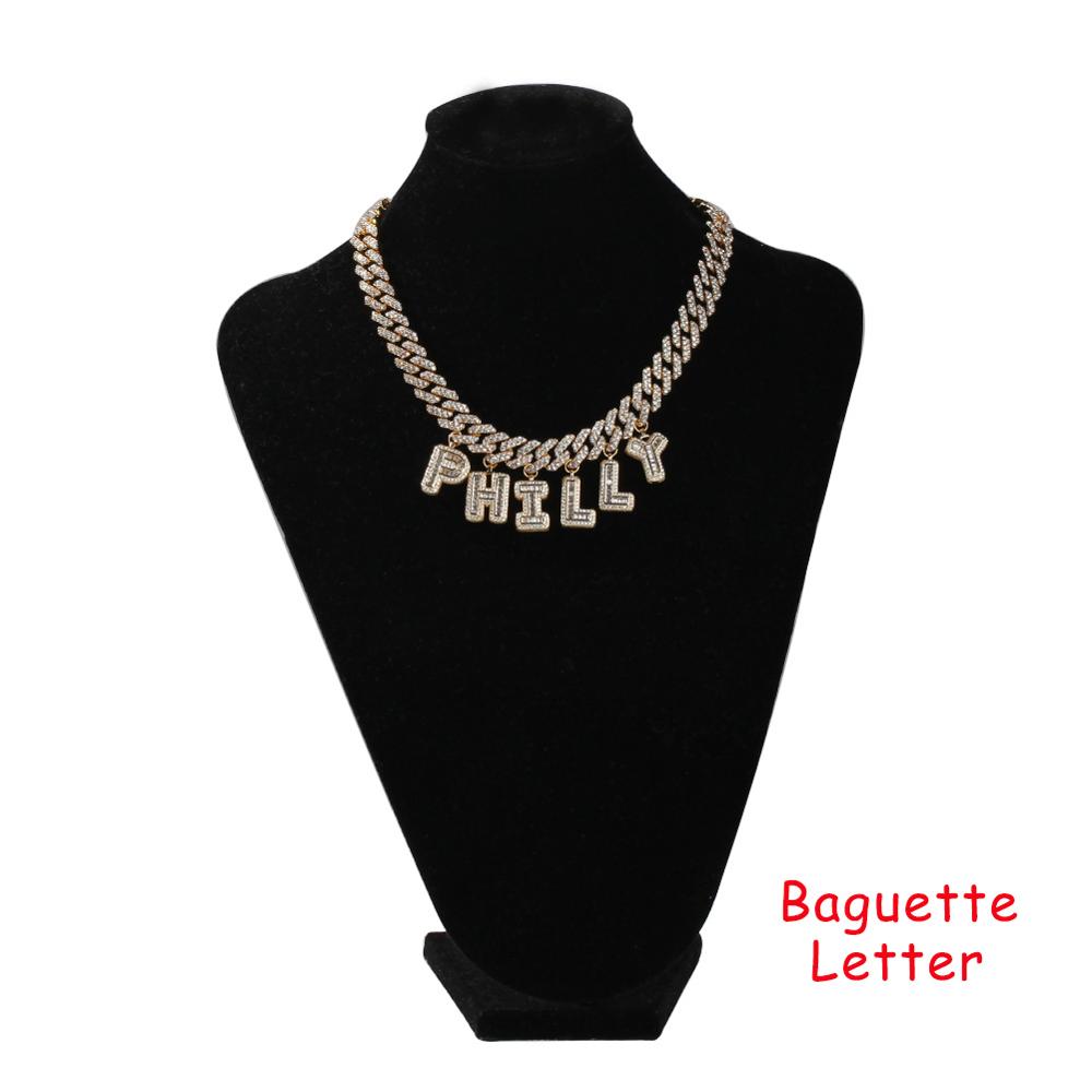 UWIN DIY Baguettecz Letter Nec - Cuban Link Chain 12Mm recension och pris