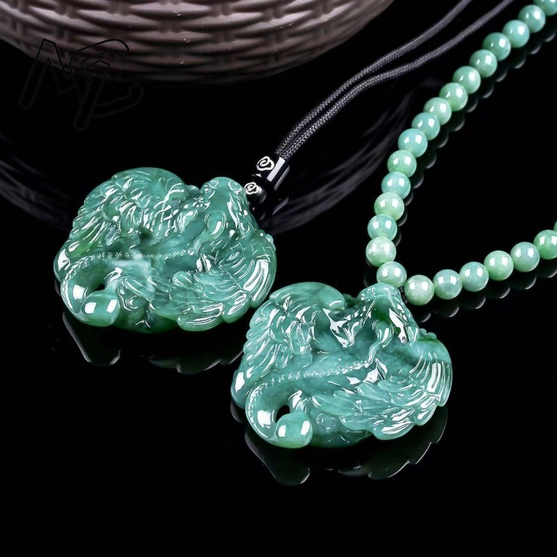 Natural Real Emerald Blue Wate - Necklaces recension och pris