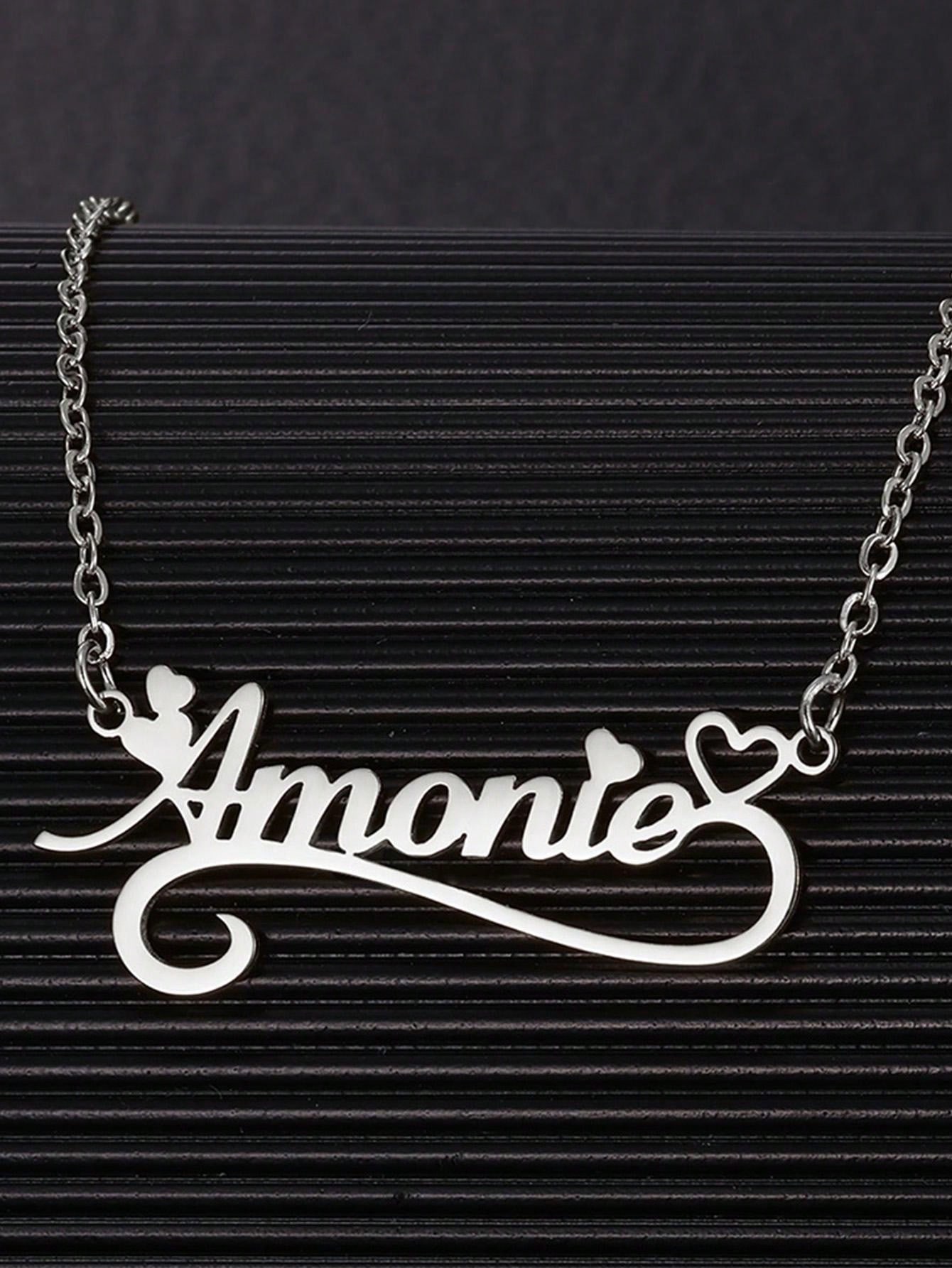 Custom Name Hollow Heart Neckl - Custom Name Necklace Stainless Steel recension och pris