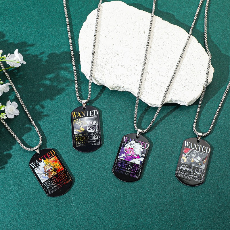 One Piece Luffy Zoro 3 Billion - Custom Name Necklace Stainless Steel recension och pris