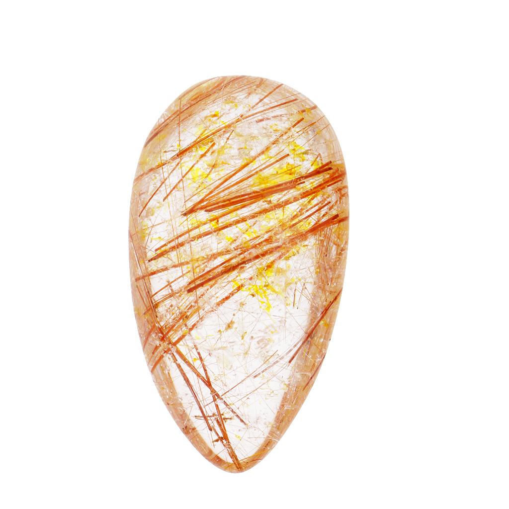 Gold Rutilated Quartz Crystal  - Crystal Pendant Necklace Natural Stone recension och pris