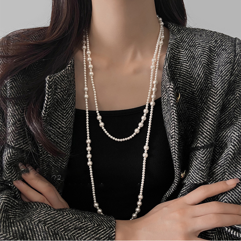 Vintage Long Multi Layered Pea - Pearl Choker Necklace Vintage recension och pris