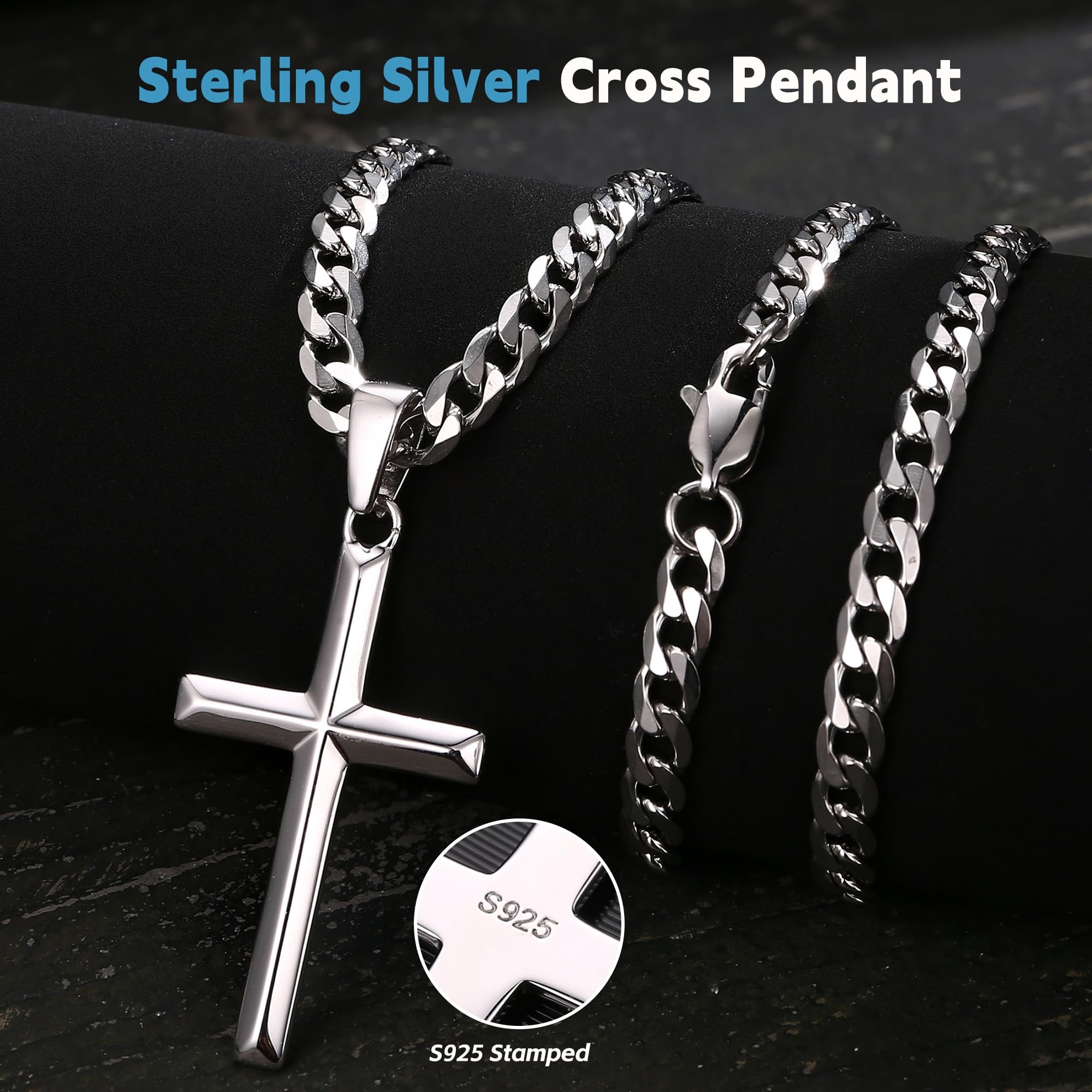 Fansilver 925 Sterling Silver  - 925 Sterling Silver Chain Necklace Men recension och pris