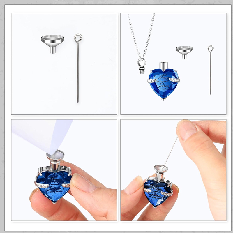 3 Styles Urn Necklace for Ashe - Heart Locket Necklace Photo recension och pris