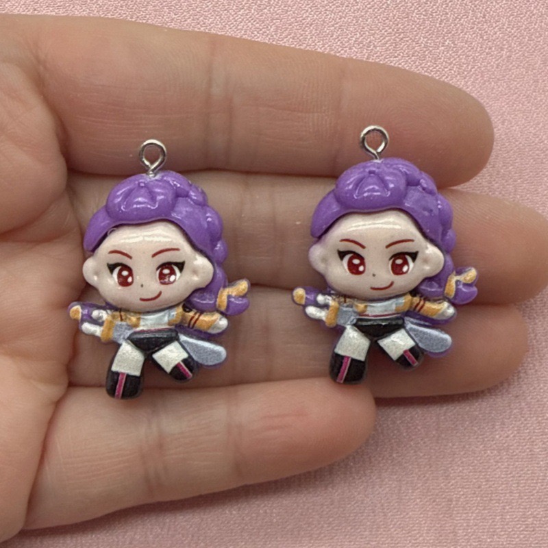 10pcs resin cartoon pendant, D - Earrings recension och pris