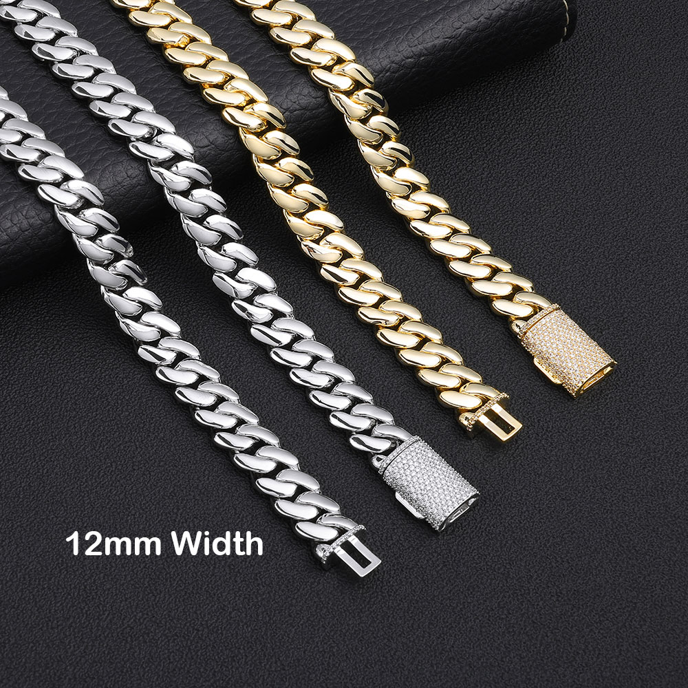 ESKEEM 12mm 14K Gold Plated Cu - Cuban Link Chain 12Mm recension och pris