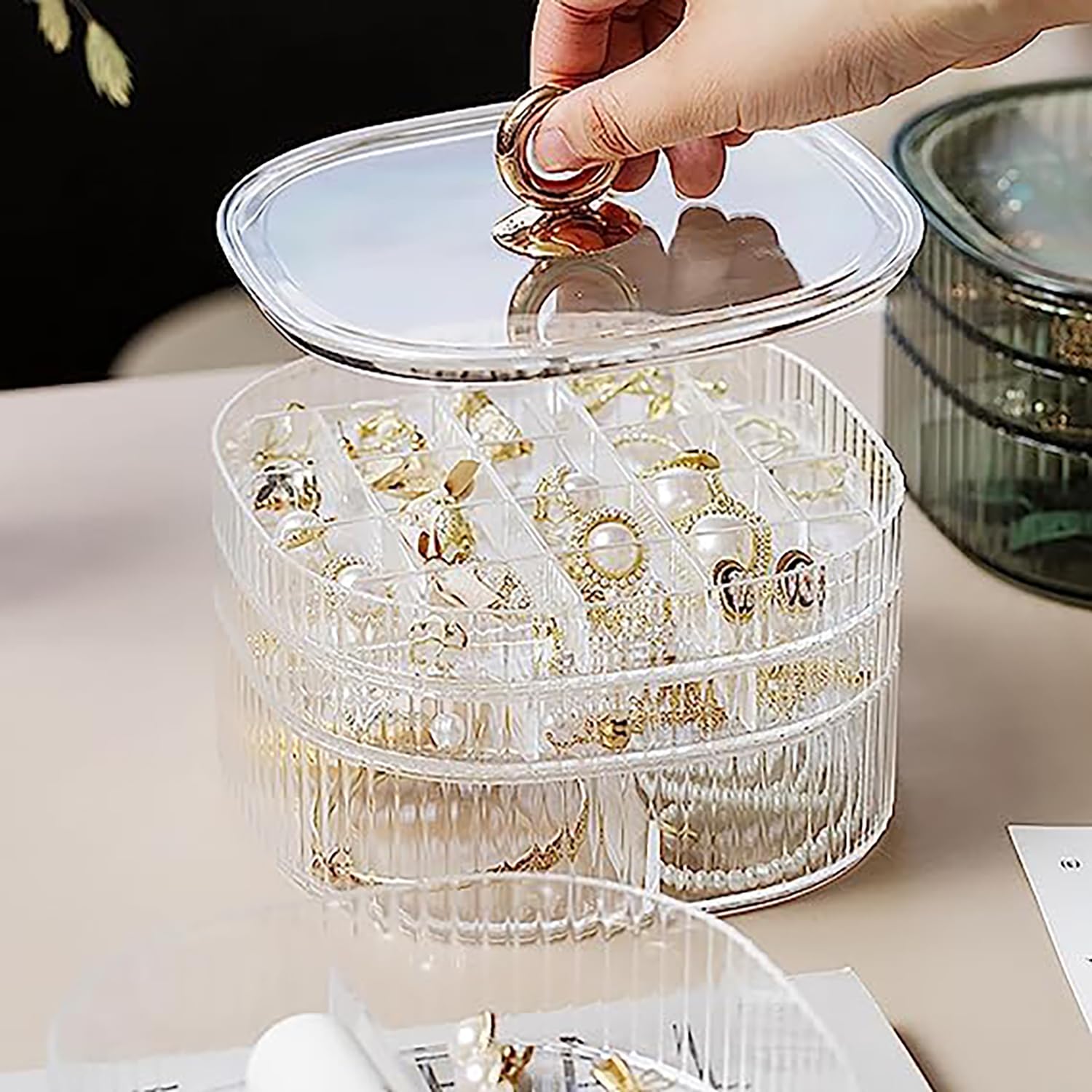 Transparent Jewelry Box 3-Laye - Rings recension och pris