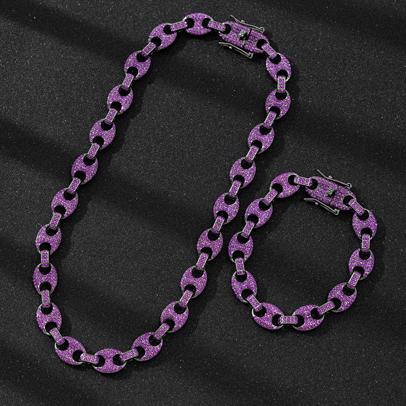 Men Women HipHop 12mm Black Pu - Cuban Link Chain 12Mm recension och pris