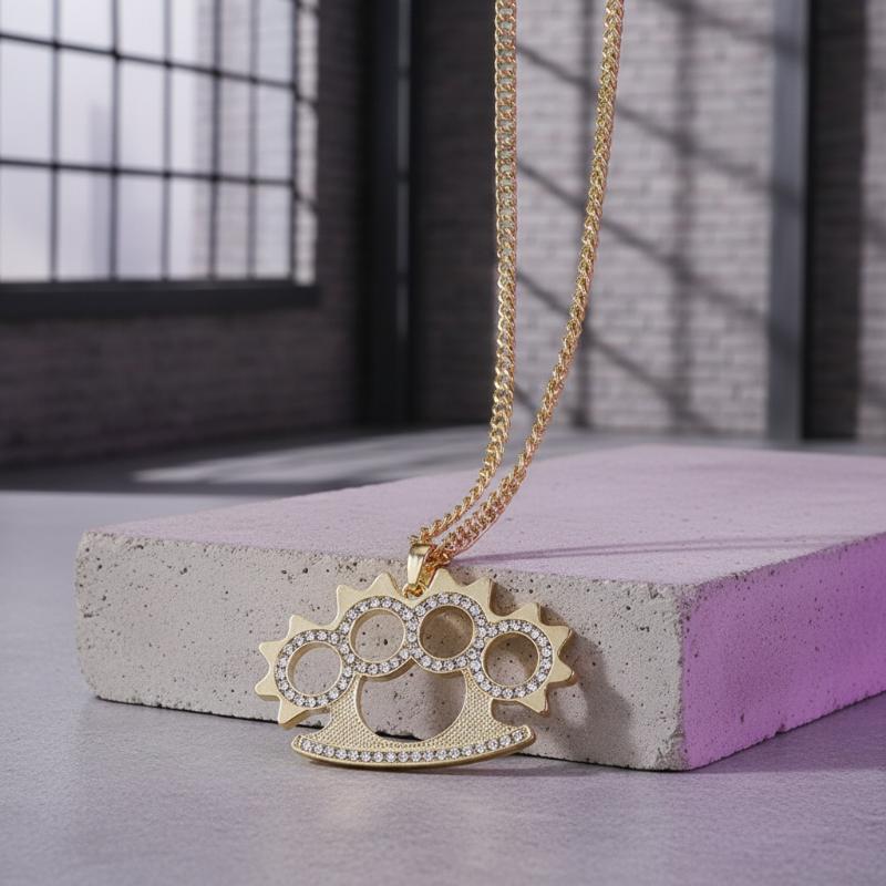 Y2K Punk Stainless Steel Penda - Layered Pendant Necklace Aesthetic recension och pris