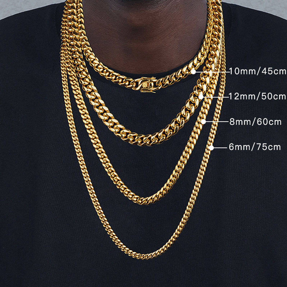 6mm/8mm/10mm/12mm Hip-Hop High - Cuban Link Chain 12Mm recension och pris