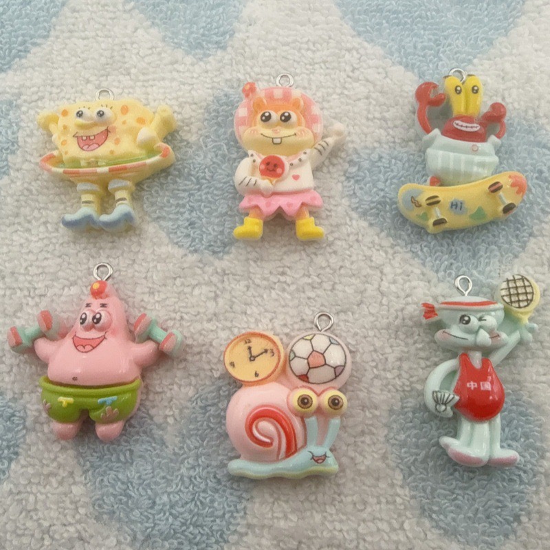 10pcs cartoon resin pendant, D - Earrings recension och pris