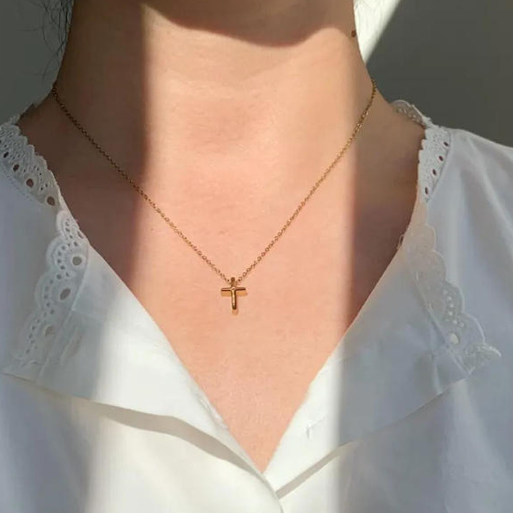 Exquisite gold cross necklace, - Cross Pendant Necklace Gold recension och pris