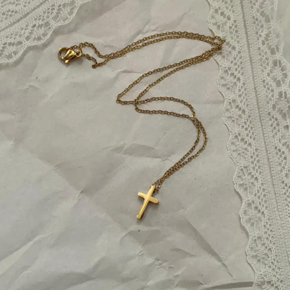 Exquisite gold cross necklace, - Cross Pendant Necklace Gold recension och pris