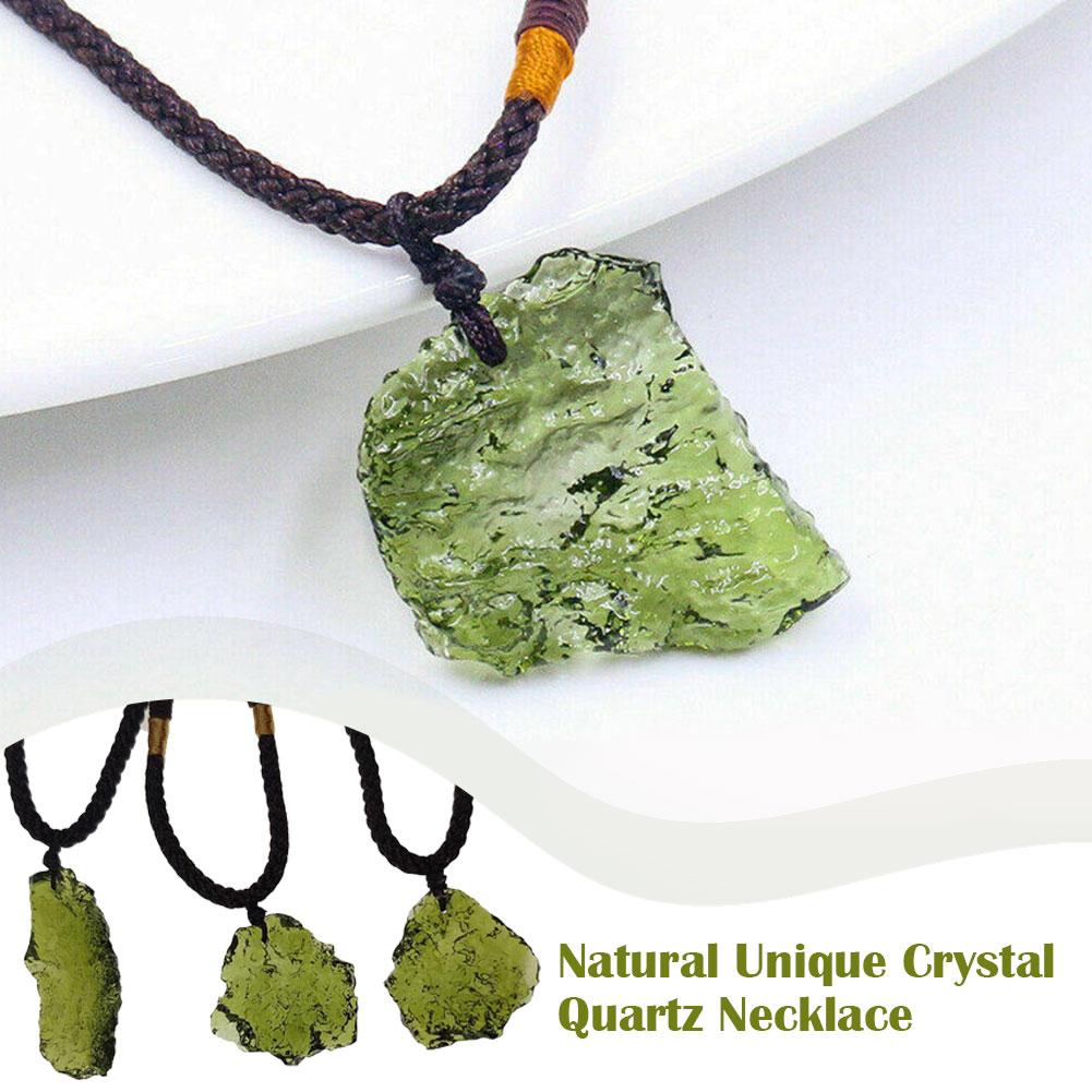 Natural Unique Crystal Quartz  - Crystal Pendant Necklace Natural Stone recension och pris