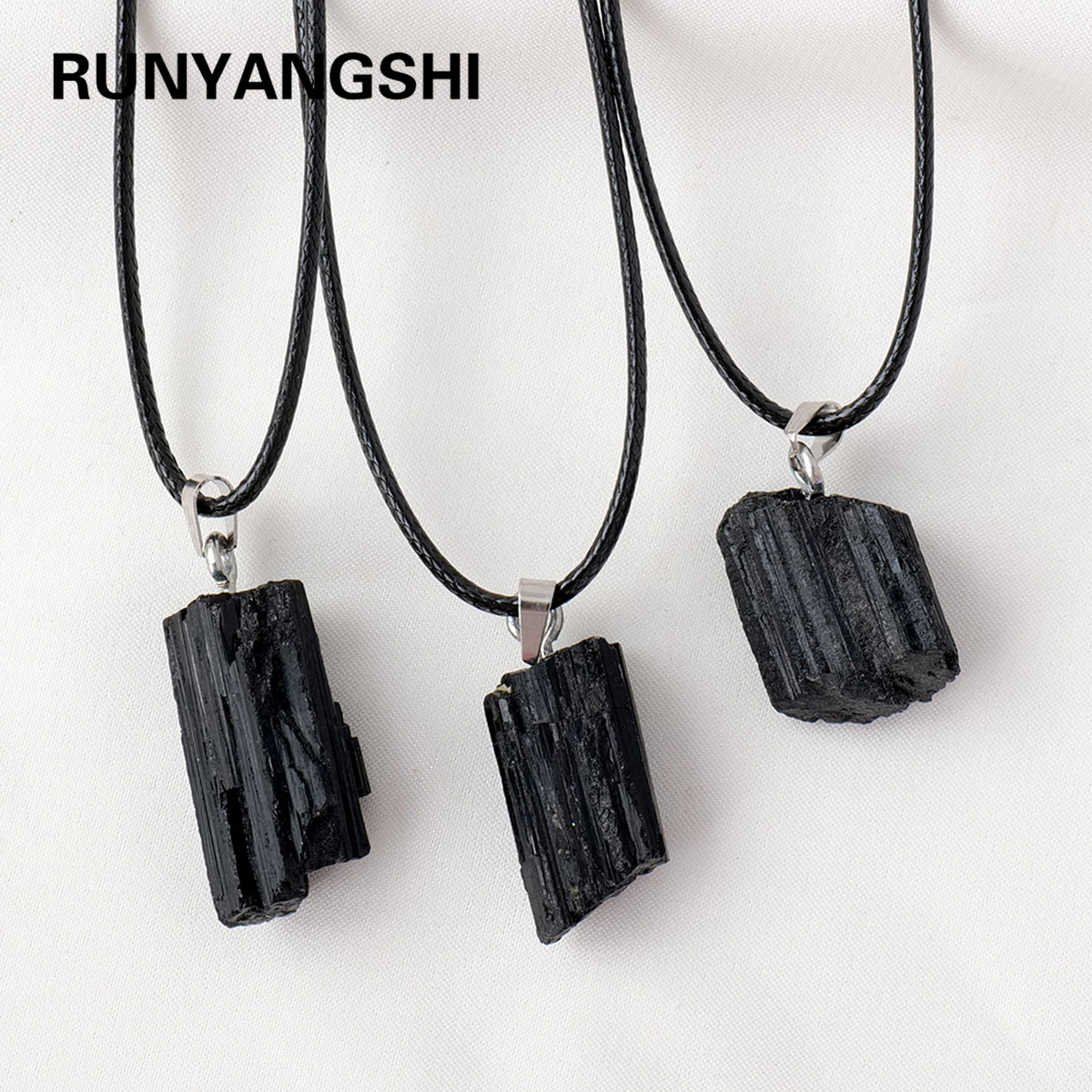 1PC Natural Crystal Black Tour - Crystal Pendant Necklace Natural Stone recension och pris