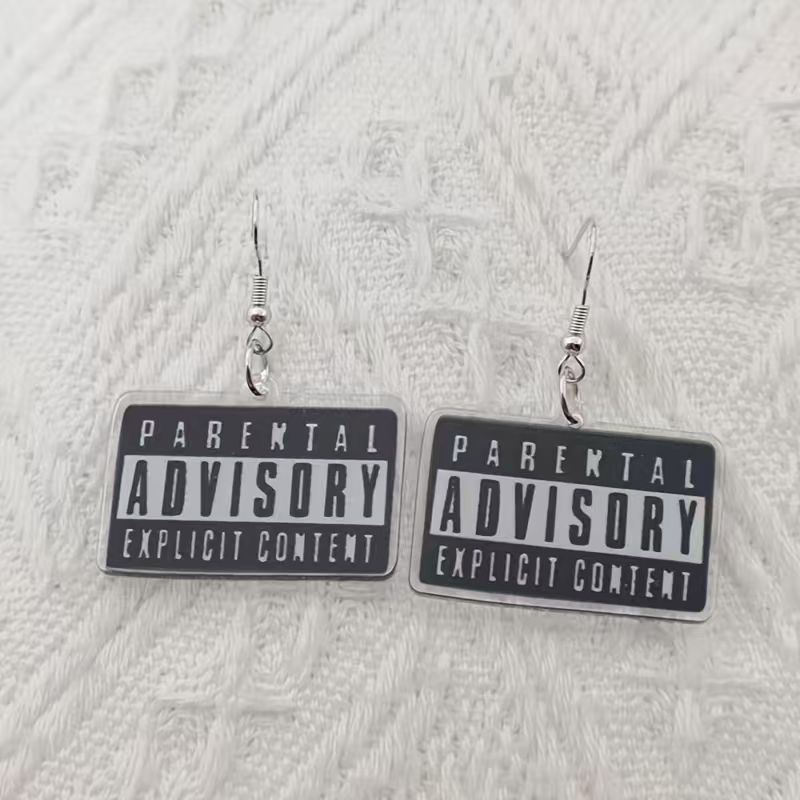 10PCS acrylic black and white  - Earrings recension och pris