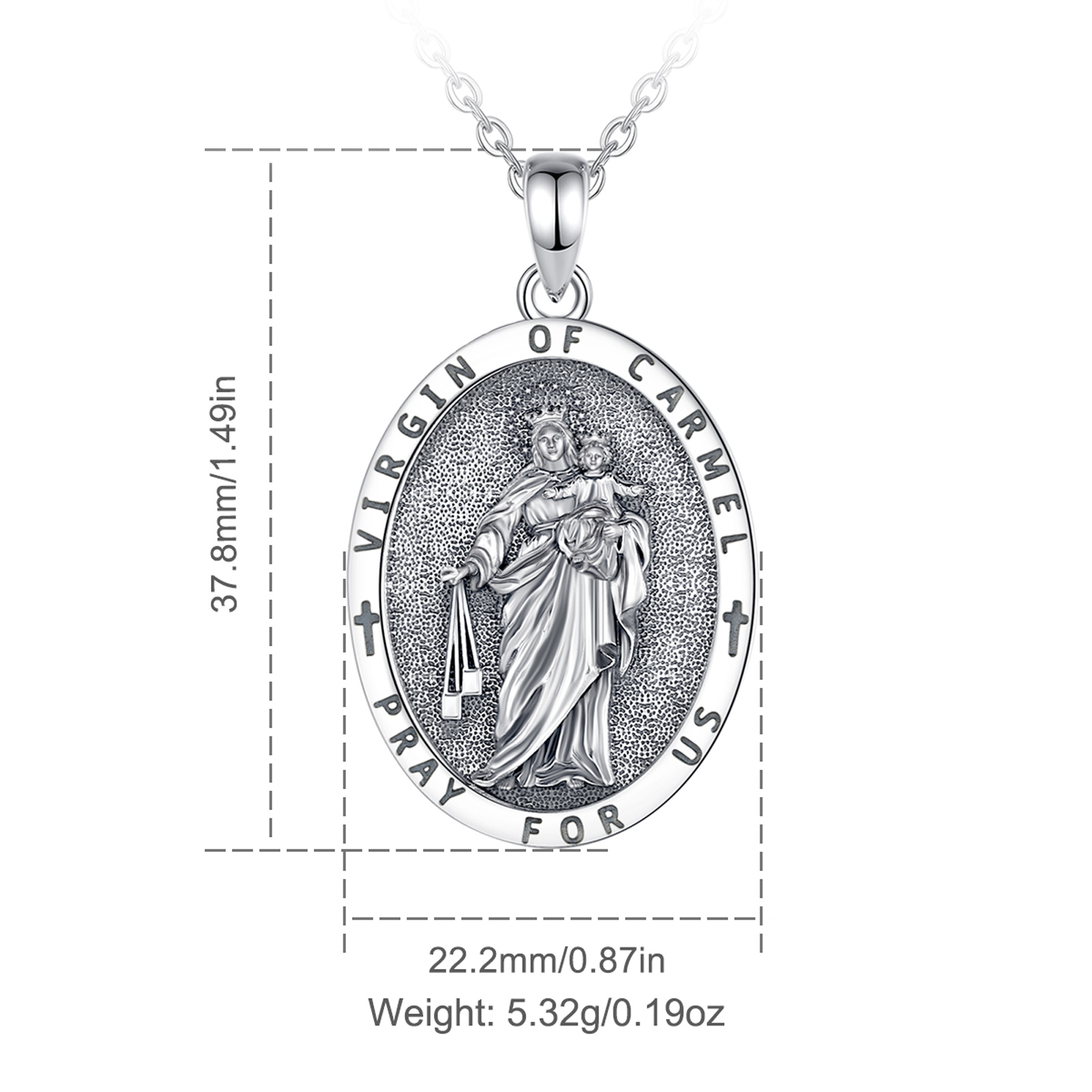 Eudora 925 Sterling Silver Vir - 925 Sterling Silver Chain Necklace Men recension och pris