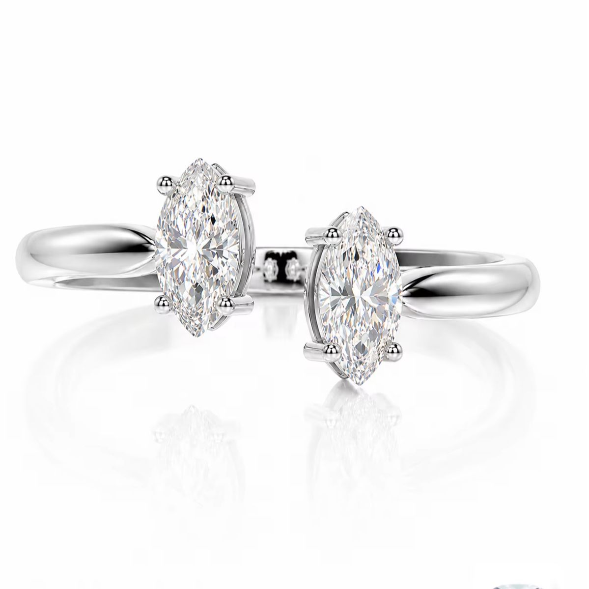 A 1-Carat 925 Sterling Silver  - Moissanite Engagement Ring 1 Carat recension och pris