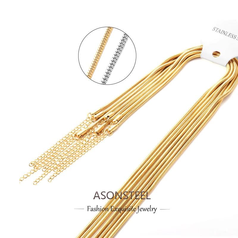 ASONSTEEL 10Pcs/Lot Boho Snake - Cuban Link Chain 12Mm recension och pris
