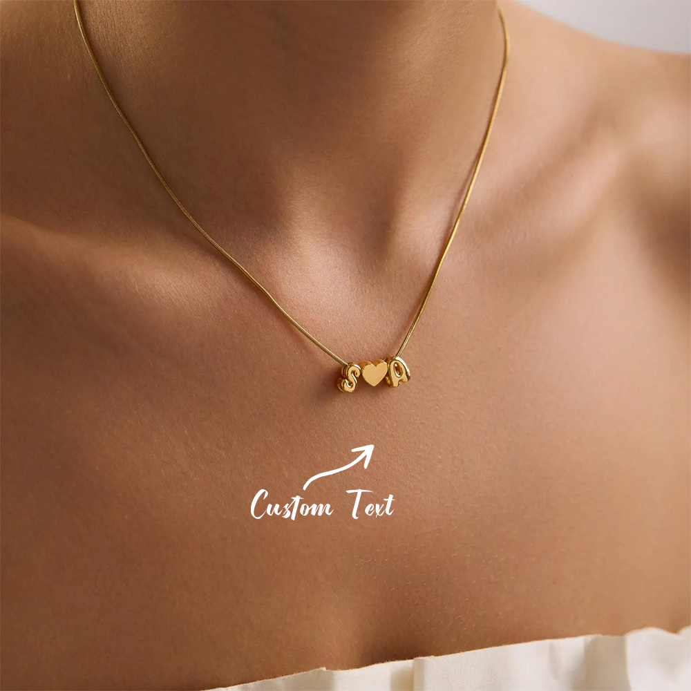 Custom Two Initial Name 3d Bub - Custom Name Necklace Stainless Steel recension och pris