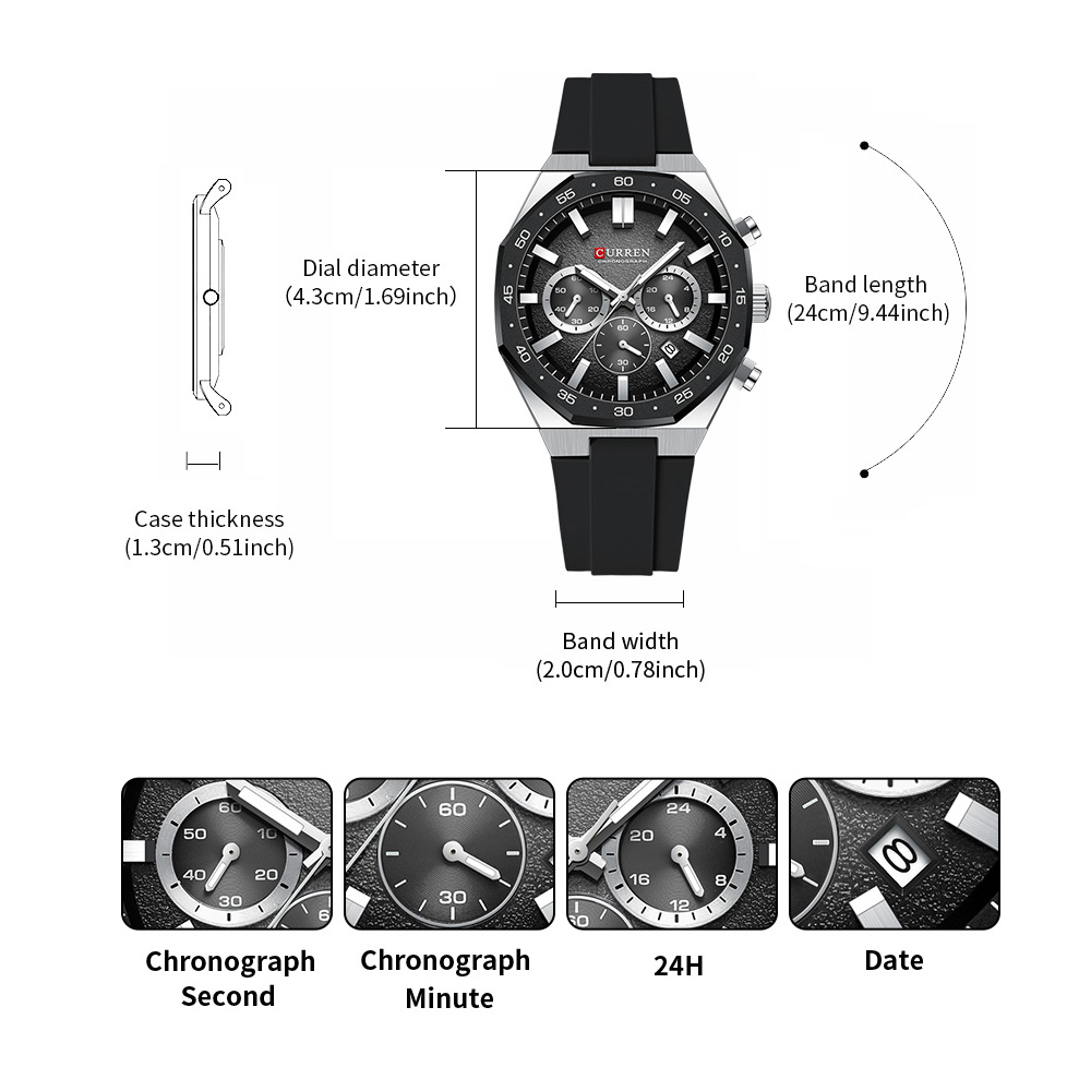 CURREN Fashion Casual Men Spor - Watch Accessories recension och pris