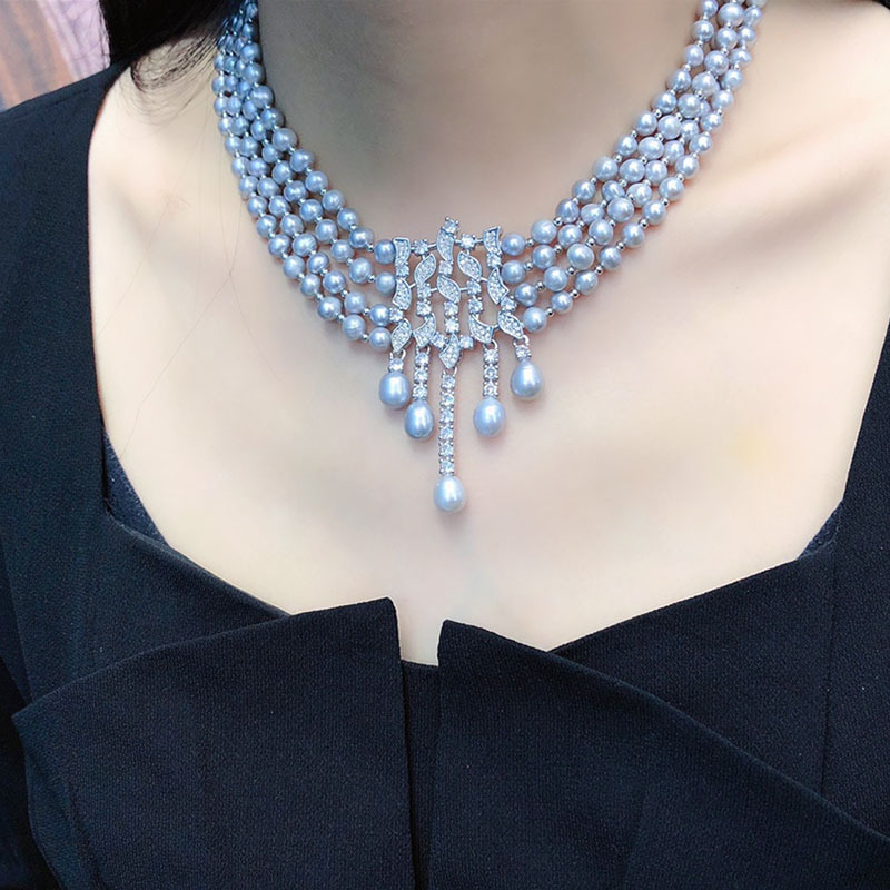 Freshwater Pearl Necklace, Vin - Pearl Choker Necklace Vintage recension och pris