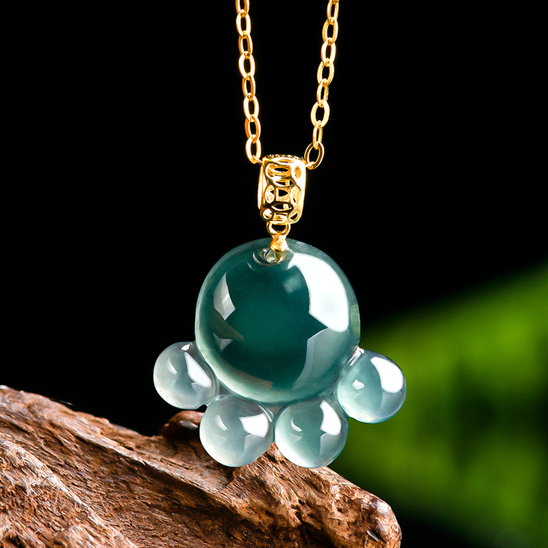 Natural Real Emerald Blue Wate - Necklaces recension och pris