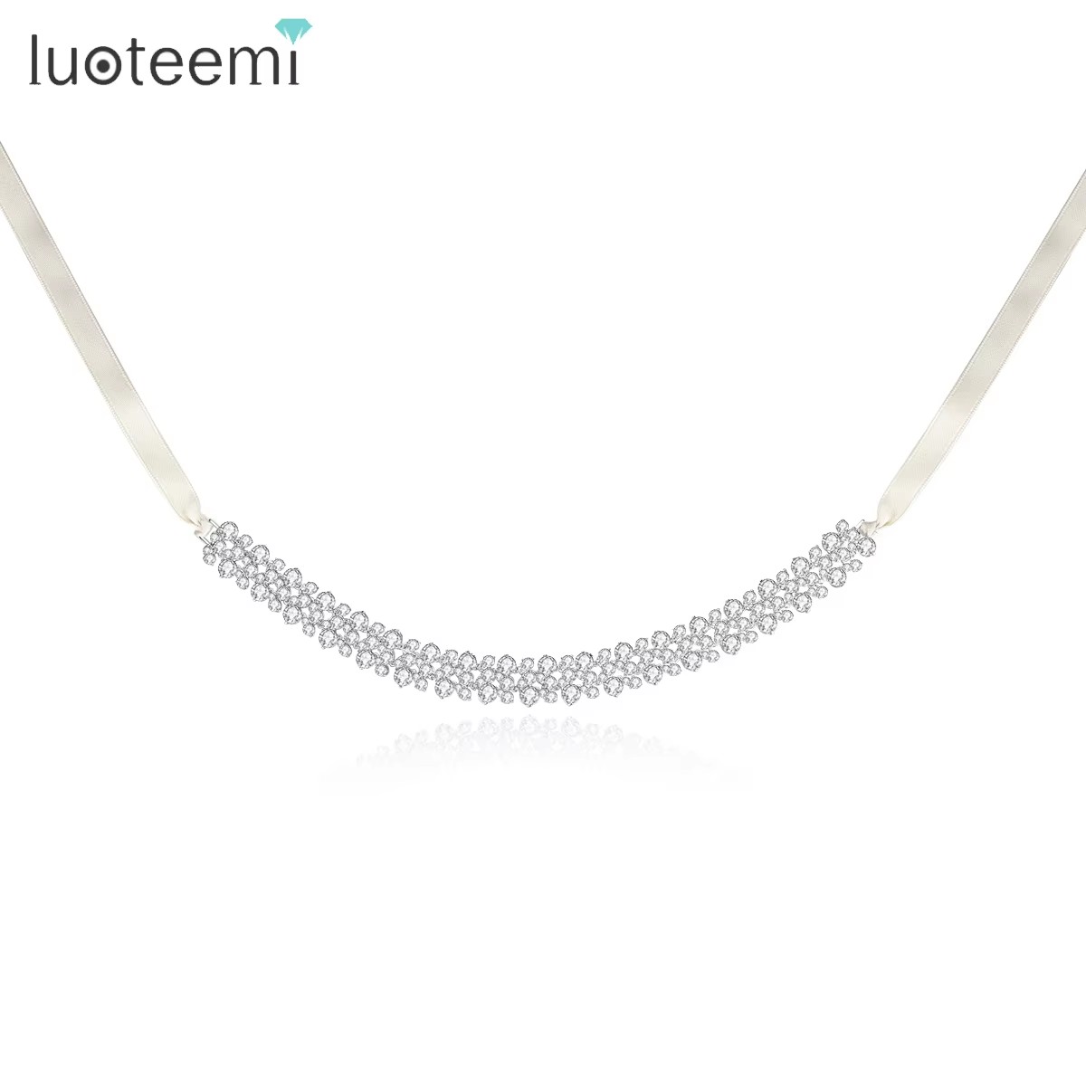 LUOTEEMI Three Layers Cubic Zi - Layered Pendant Necklace Aesthetic recension och pris