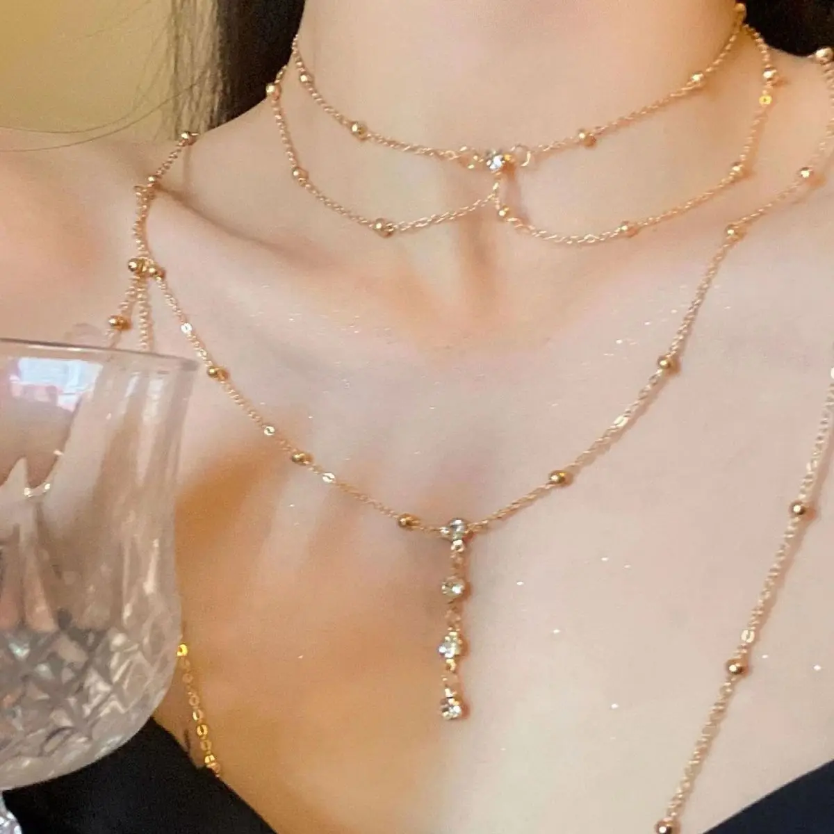 Sexy Aesthetic Multi-layer Spa - Layered Pendant Necklace Aesthetic recension och pris