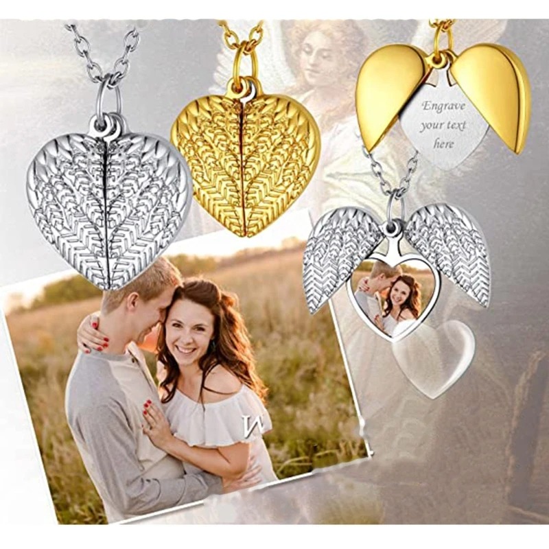 Custom Photo Heart Locket Neck - Heart Locket Necklace Photo recension och pris