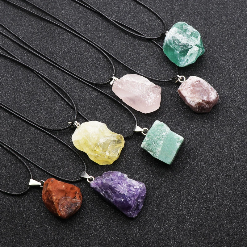 Natural Amethysts Flower Neckl - Crystal Pendant Necklace Natural Stone recension och pris