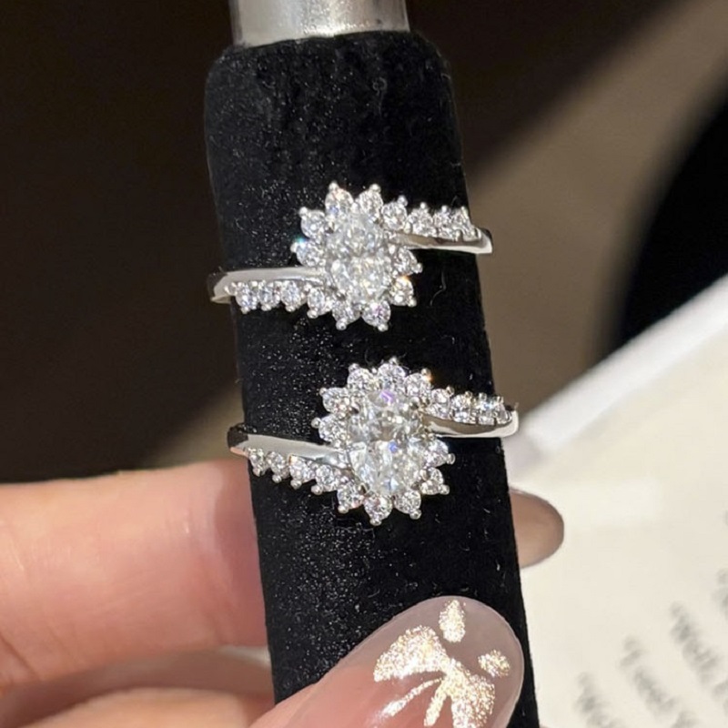 Apaison Luxury 0.5ct&1 Carat M - Moissanite Engagement Ring 1 Carat recension och pris