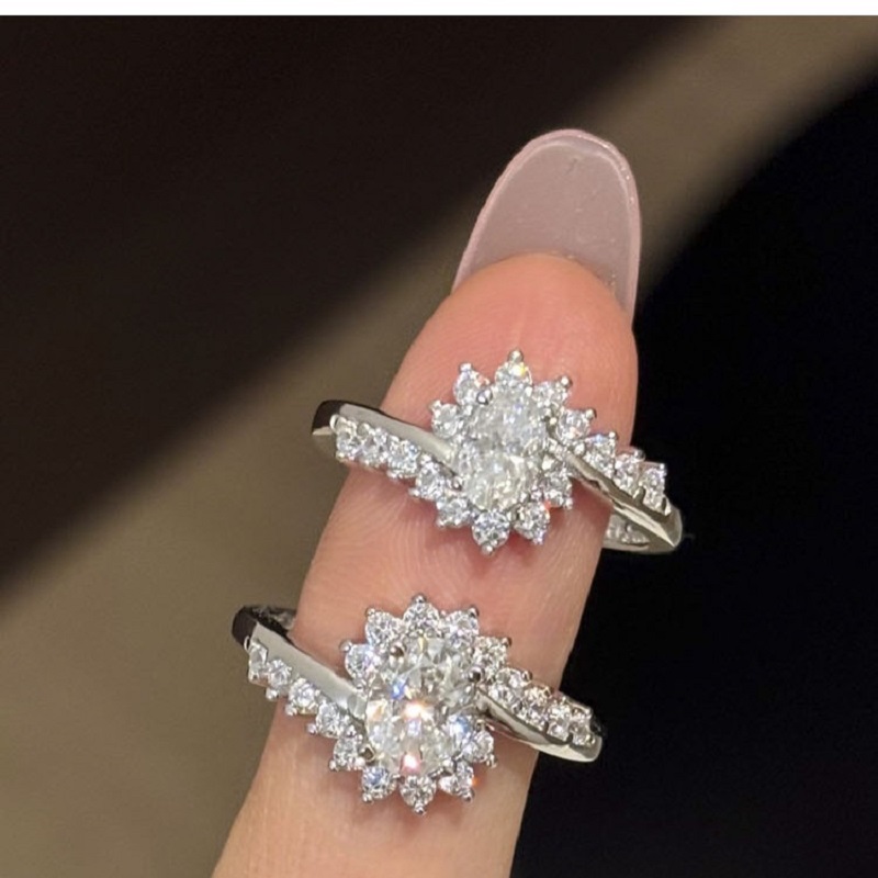 Apaison Luxury 0.5ct&1 Carat M - Moissanite Engagement Ring 1 Carat recension och pris