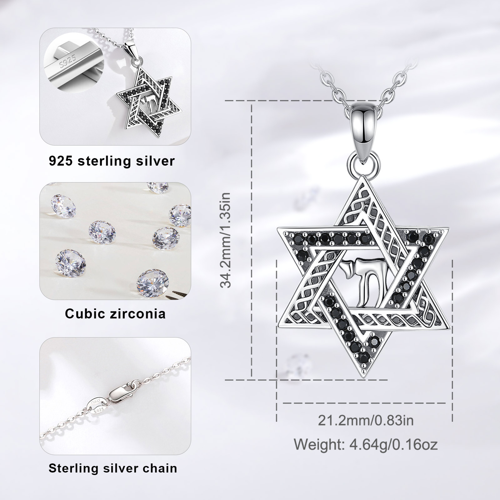 Eudora 925 Sterling Silver Sta - 925 Sterling Silver Chain Necklace Men recension och pris