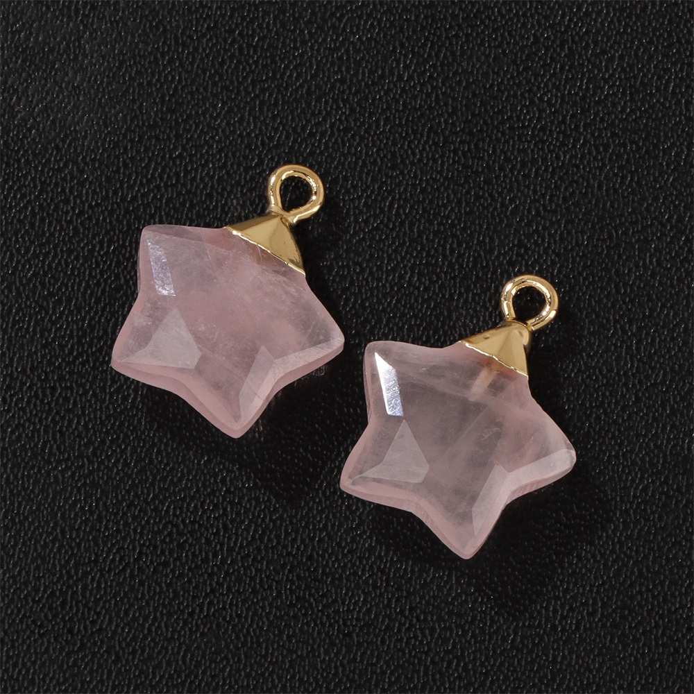 2Pcs Star Shape Stone Pendant  - Crystal Pendant Necklace Natural Stone recension och pris