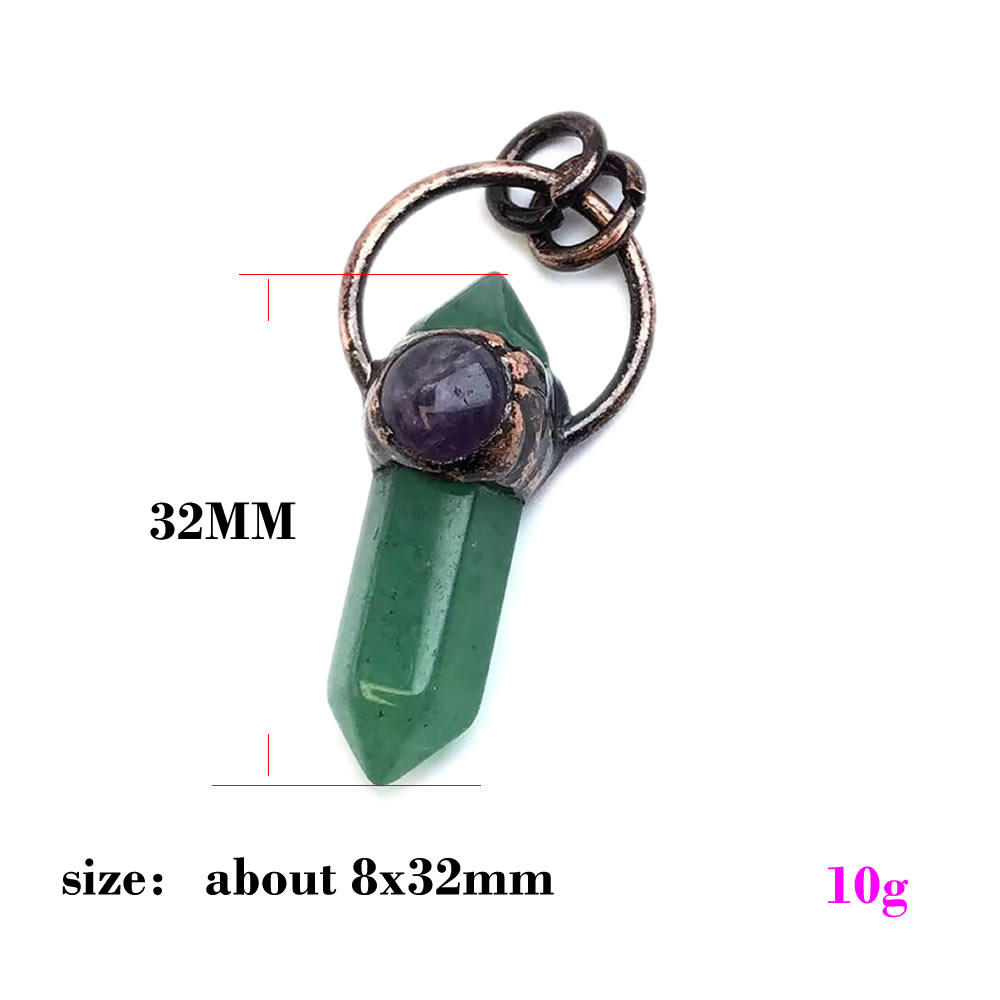 Natural Stone Crystal Quartz P - Crystal Pendant Necklace Natural Stone recension och pris