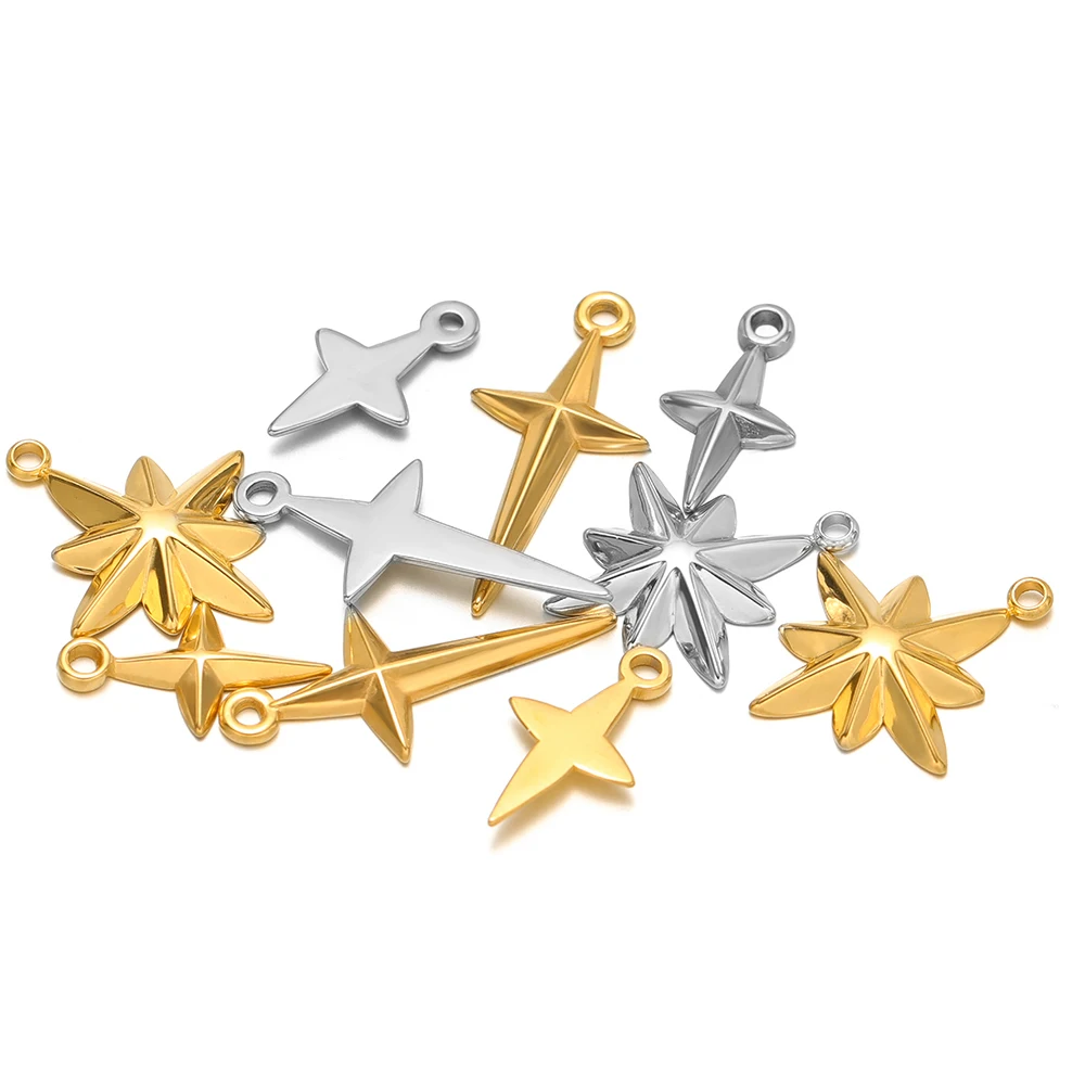 5pcs High Quality Stainless St - Cross Pendant Necklace Gold recension och pris